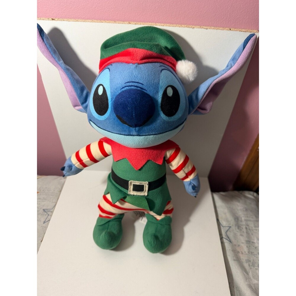 J24 Disney's Stitch Holiday Elf Plush From Lilo & Stitch 14" New